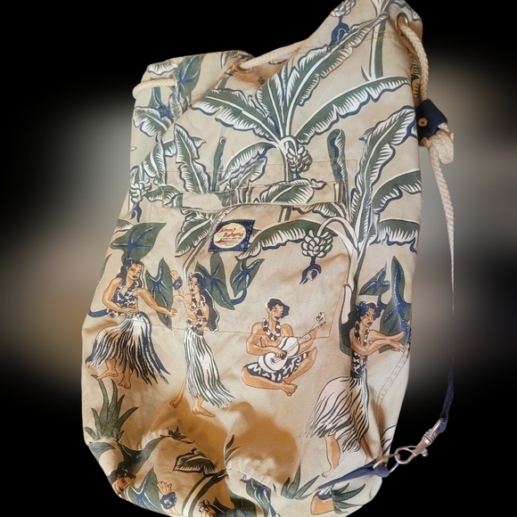 Tommy Bahama Handbags - Tommy Bahama Hawaiian Theme Drawstring Beach Bucket‎ Backpack Sling Bag